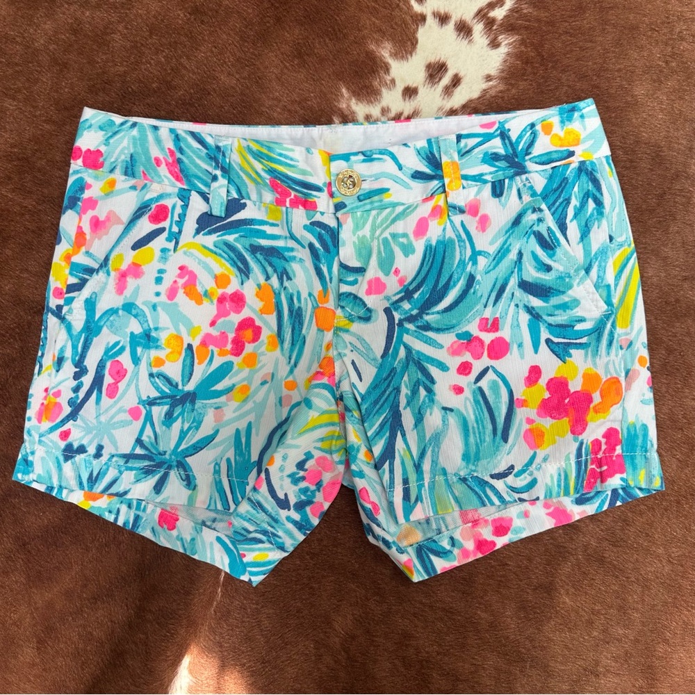 Lilly Pulitzer Serene Blue Tippy Top Callahan Shorts